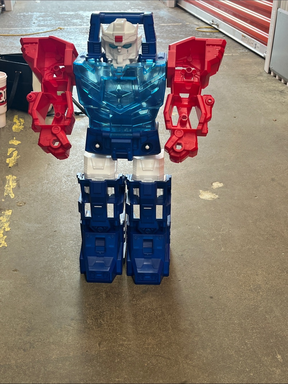 Kids Superhero Robot Costume - Patriotic Red, Blue & White